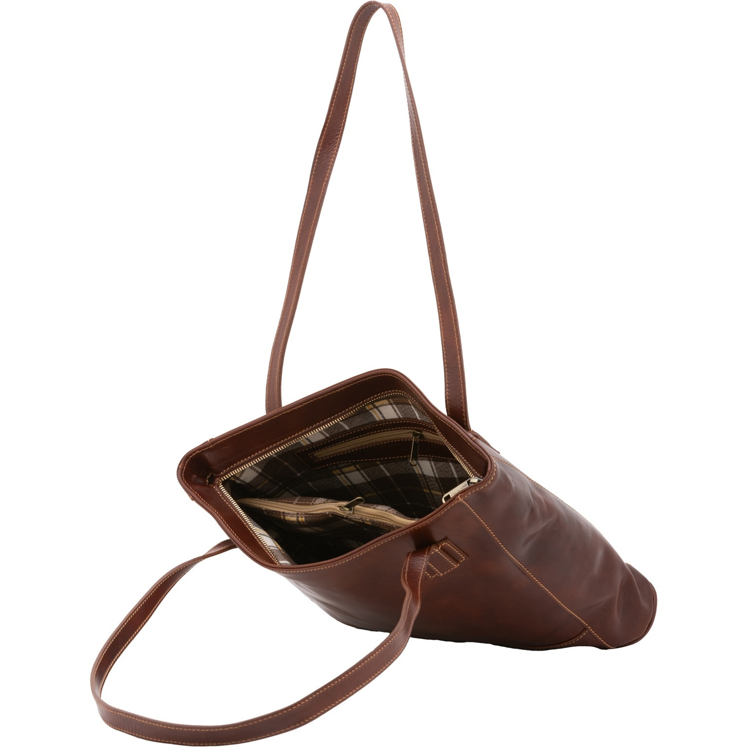 Borsa a spalla da donna - Modello Cressa - Vera pelle - 30.0 x 37.0 x 8.0 cm