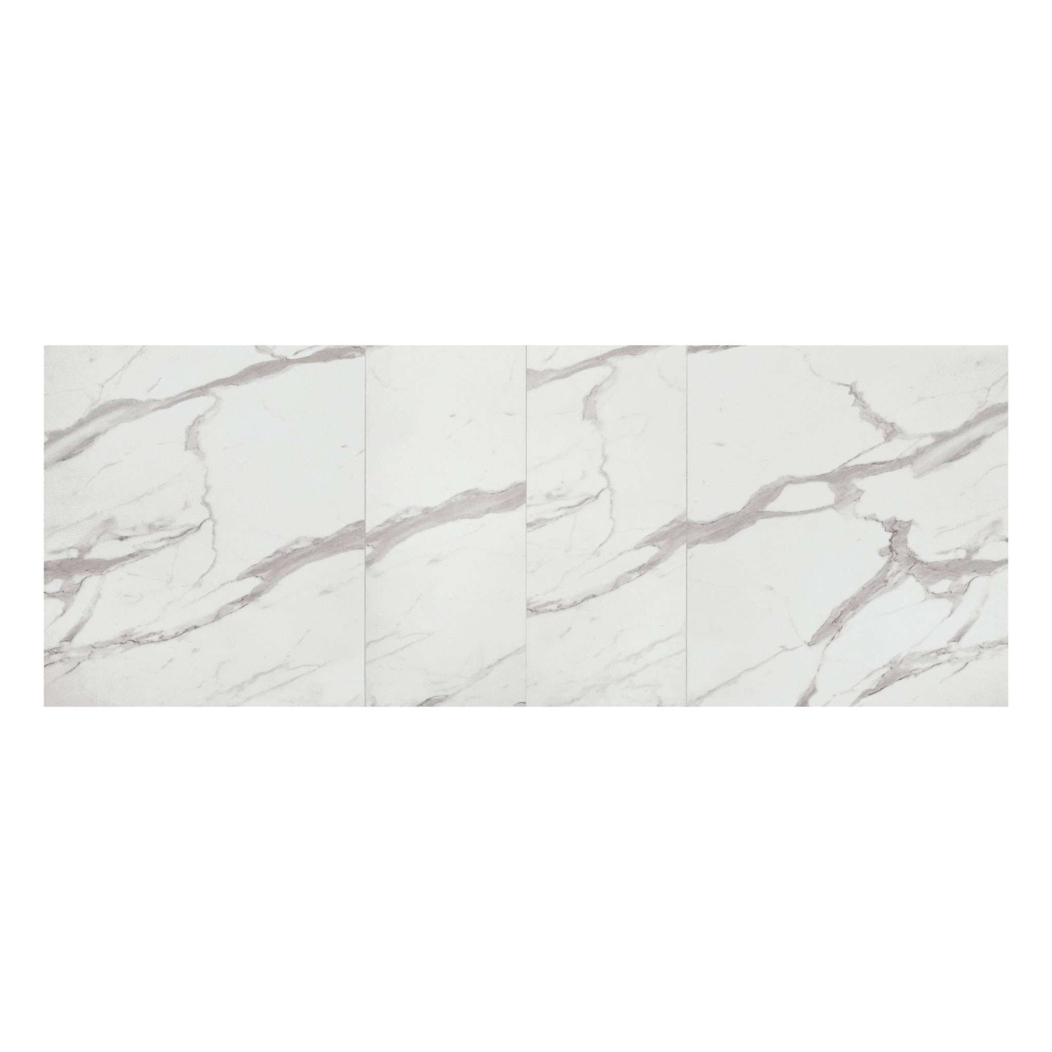 Tavolo CAMAIORE in legno, finitura bianco statuario e gambe a X in metallo bianco, allungabile 160x90 cm - 240x90 cm