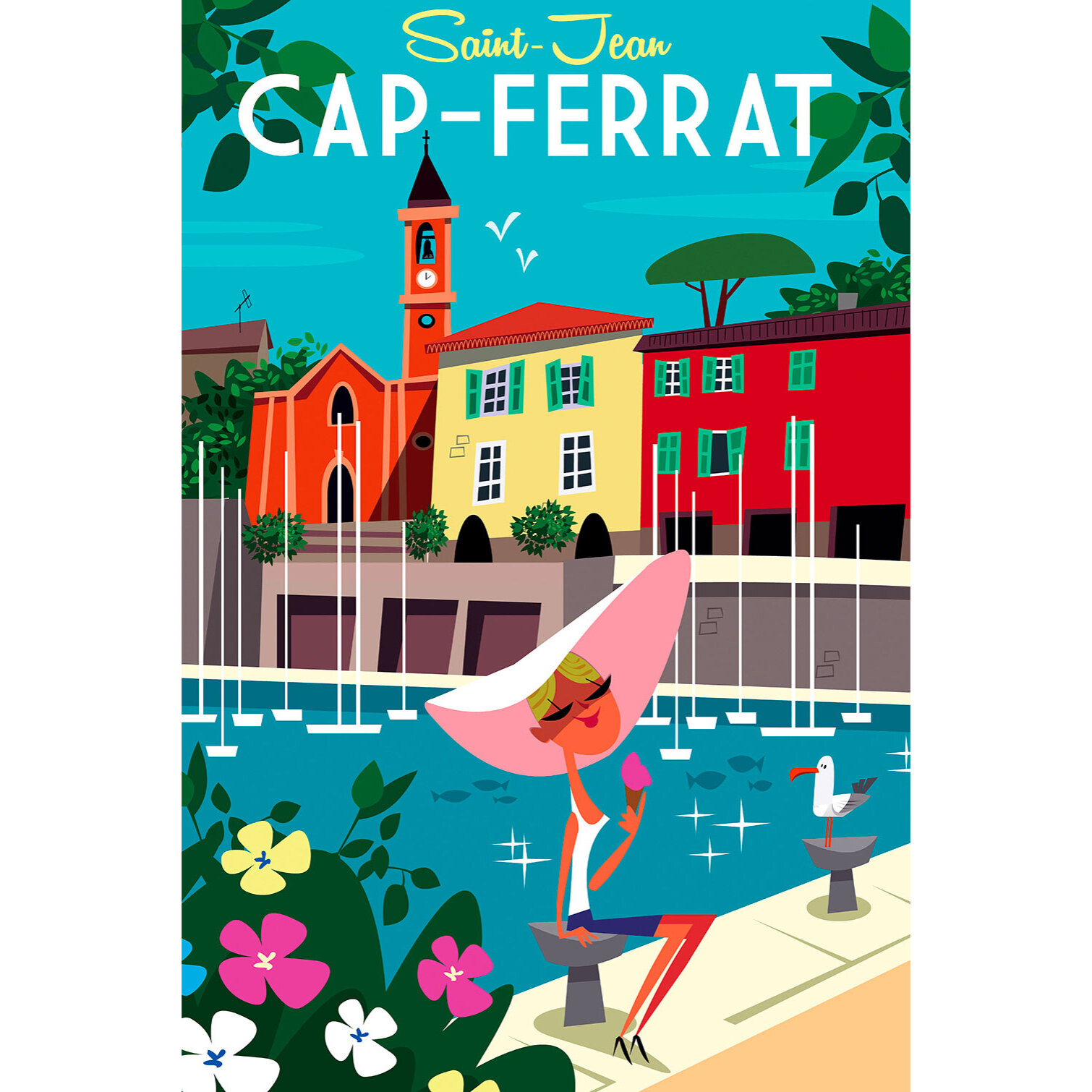 Tableau du cap ferrat Tableau plexiglas