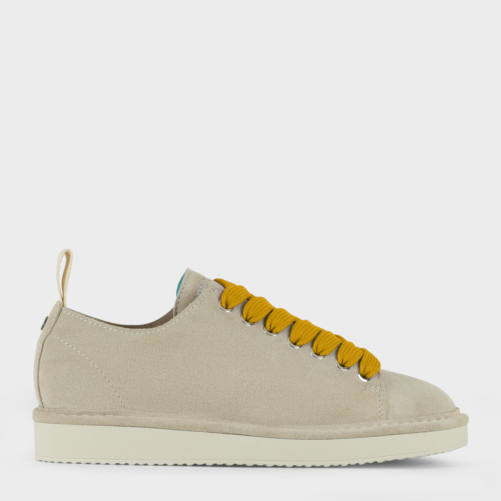 SCARPA ALLACCIATA P01 UOMO IN SUEDE NEBBIA-GIALLO