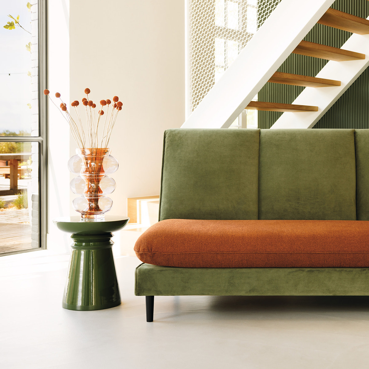 Vase << Double >> Atmosphera x matali crasset H36cm en verre ambre