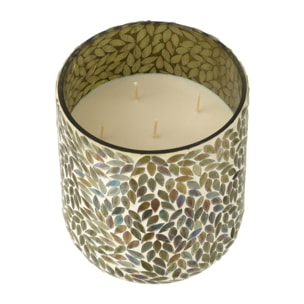 J-Line bougie parfumée Tea & Herbs - verre - vert - large - 120H