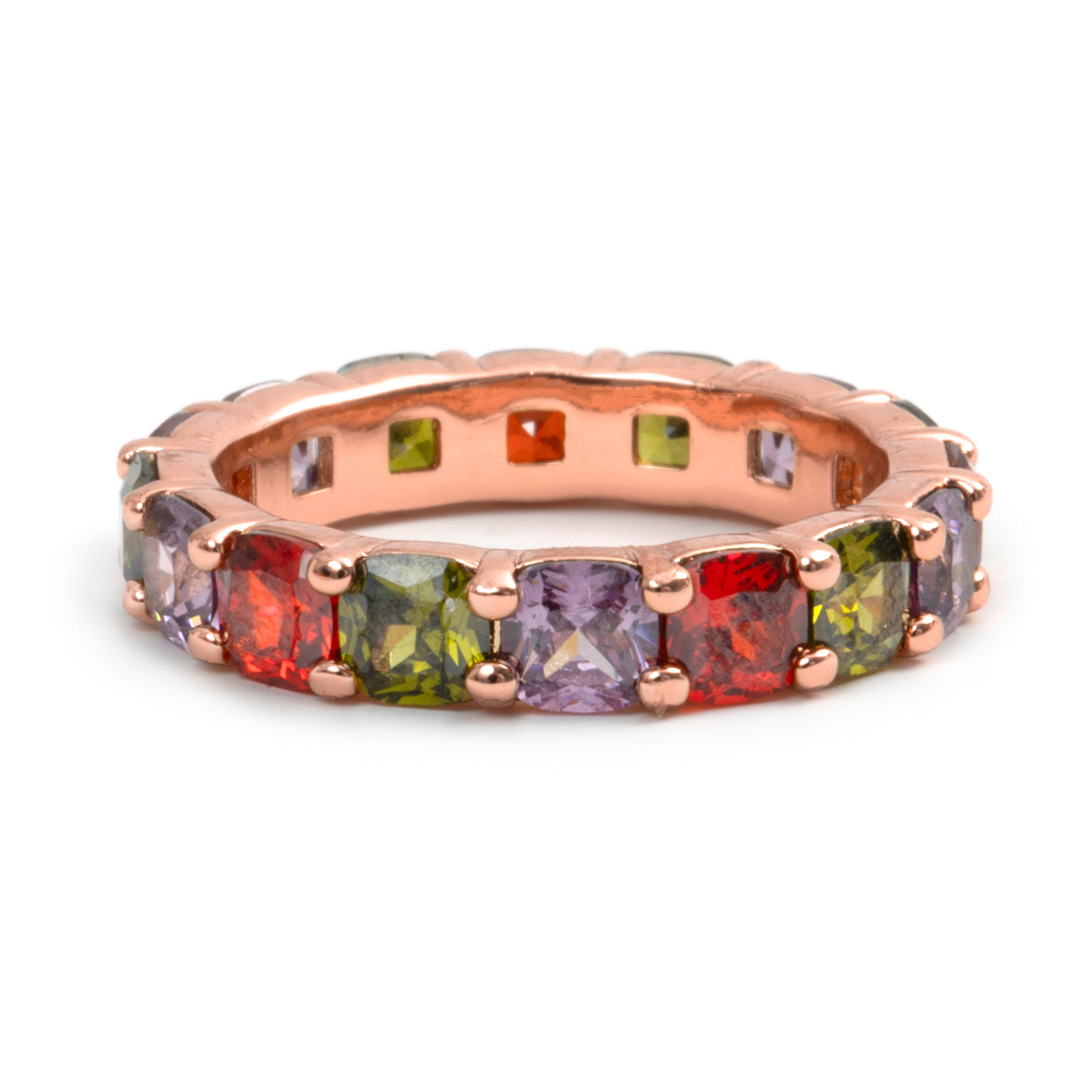 Anillo Lanbyu acabado oro rosa 18k