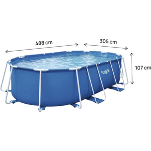 Piscine tubulaire Ovale "Tina" - 4,88 x 3,05 x 1,07 m