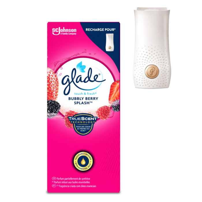 Lot de 12 - Glade Touch & Fresh Recharge Bubbly Berry Splash