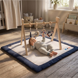 Arche d'éveil bois avec 4 jouets
