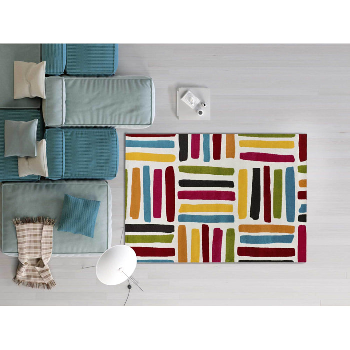 BOUNTY Alfombra geomÃ©trica multicolor, varias medidas disponibles.
