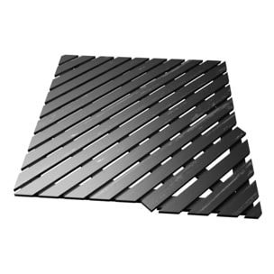 Caillebotis en Bois Composite Gris pour Cabine carrée - Dimensions 79.7 x 79.7 x 3.2 cm