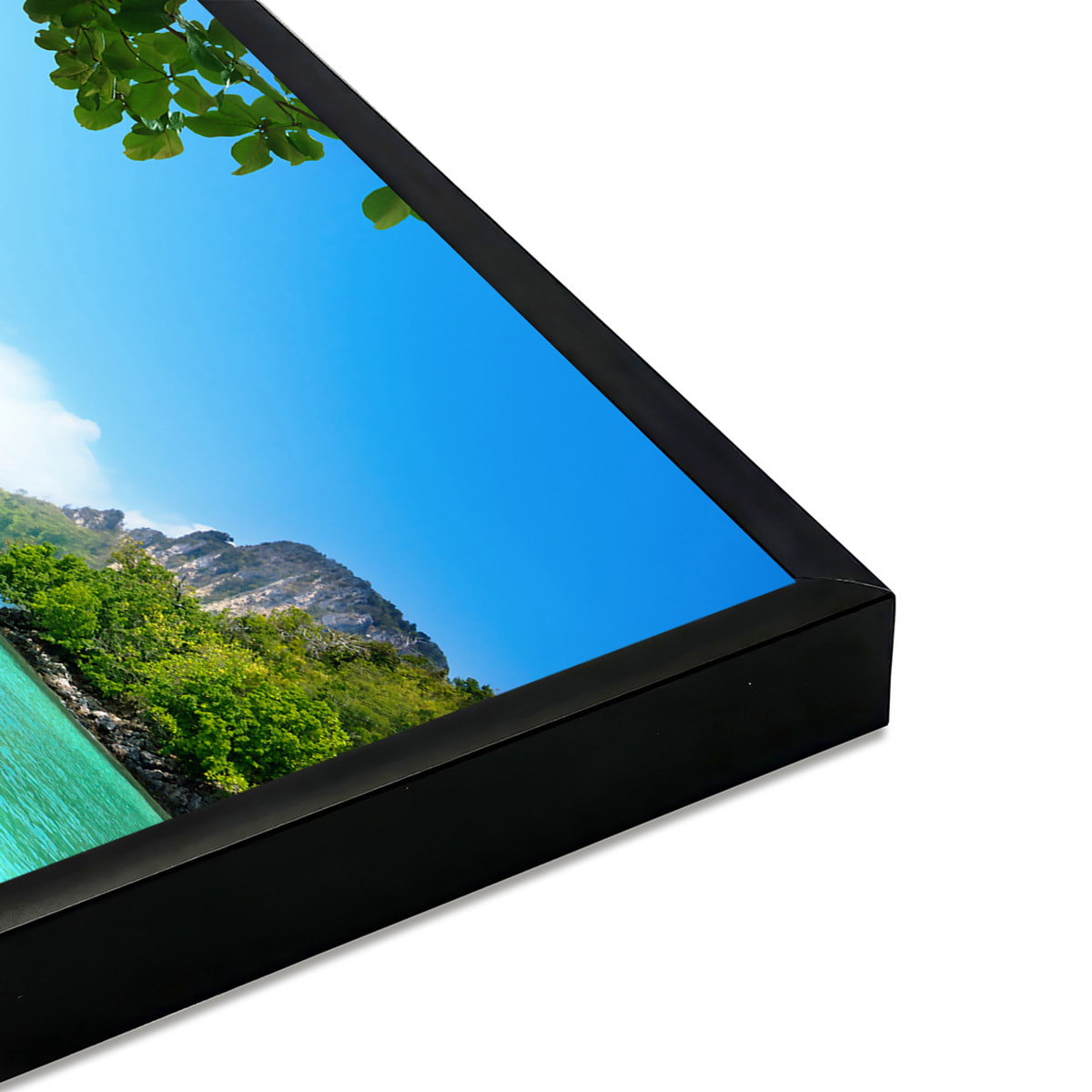 Affiche encadrée bateau exotique Affiche + cadre en métal - Noir