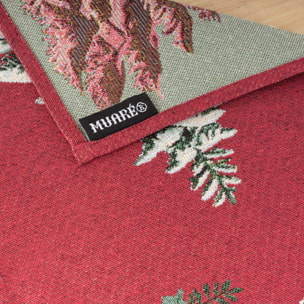 Chemin de table jacquard 33840 ROUGE