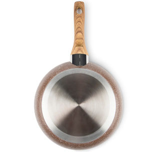 Padella 28 cm Excelsa – Wood & Stone, Alluminio Beige