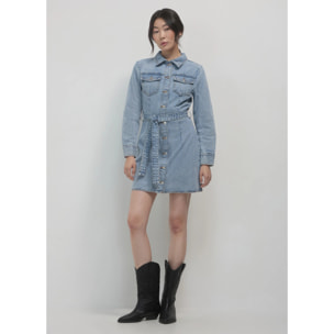 Vestito camicia in denim