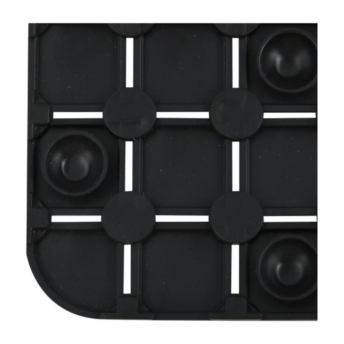 Tapis Fond de douche antidérapant Caoutchouc QUADRO 54x54cm Noir MSV