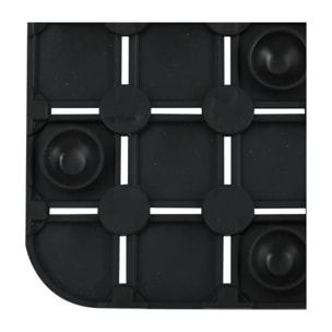 Tapis Fond de douche antidérapant Caoutchouc QUADRO 54x54cm Noir MSV