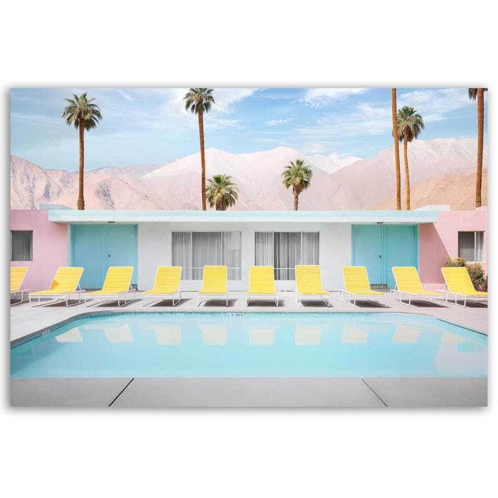 Tableau californie Une Journée à la piscine Toile imprimée