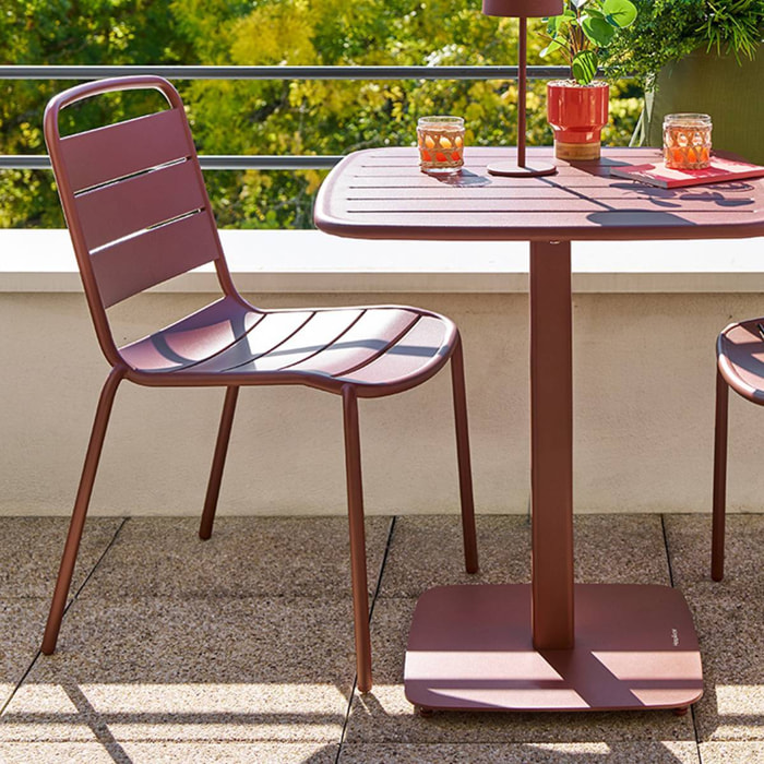 Chaise de jardin empilable Alegoria acajou