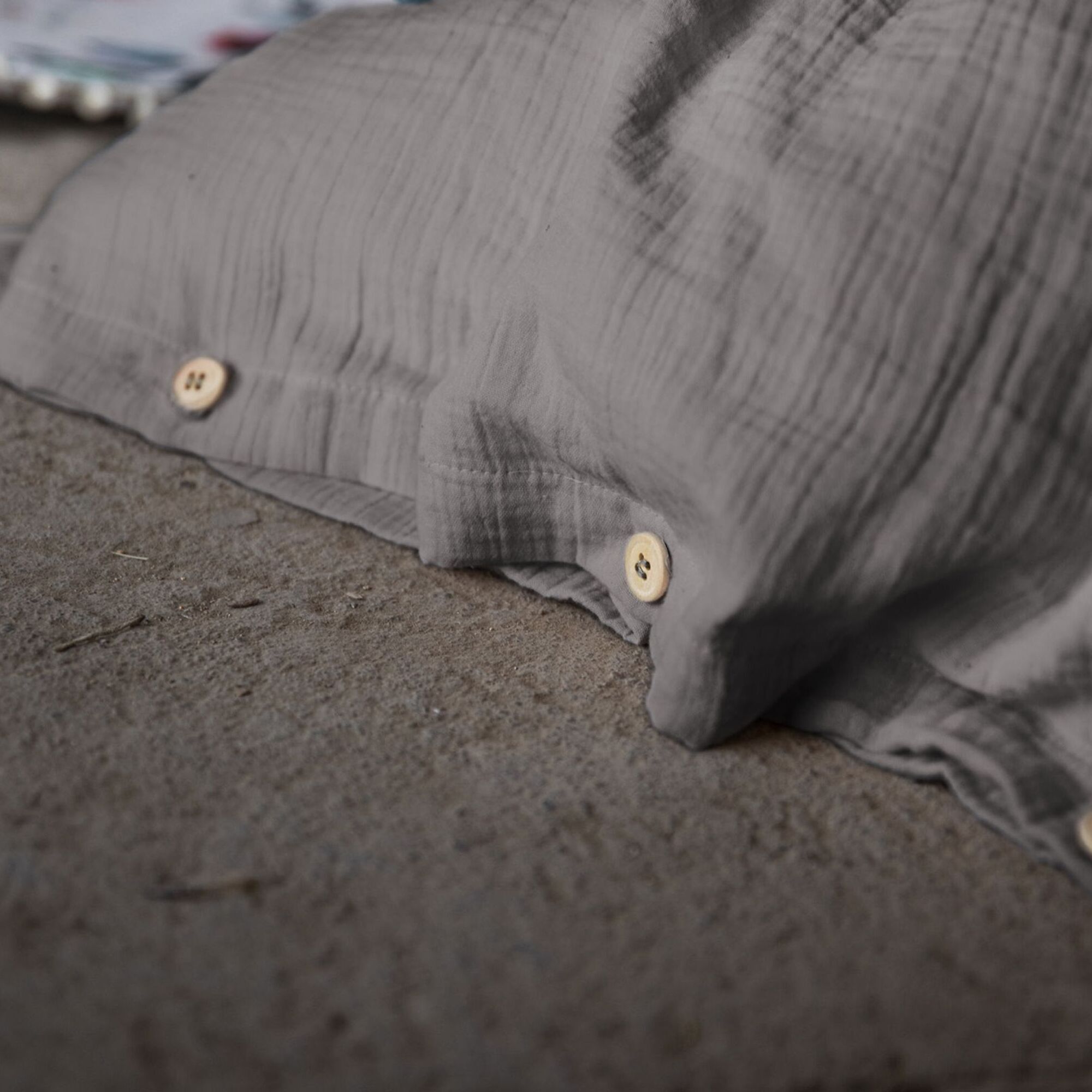 Housse De Couette 100% gaze De Coton Granit