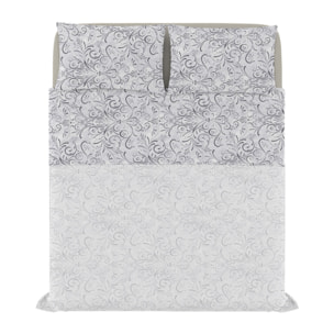 COMPLETO LETTO FANTASY, 100% Microfibra - ORNATO GRIGIO