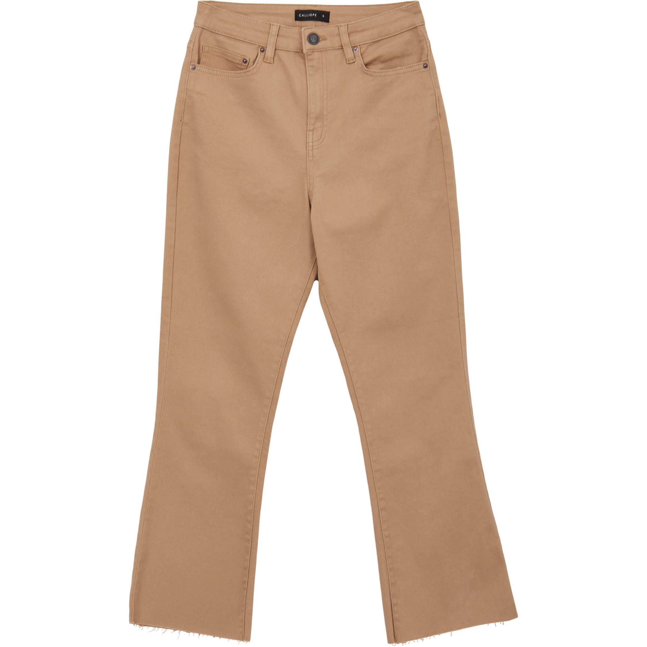 Pantalone cropped flare in cotone