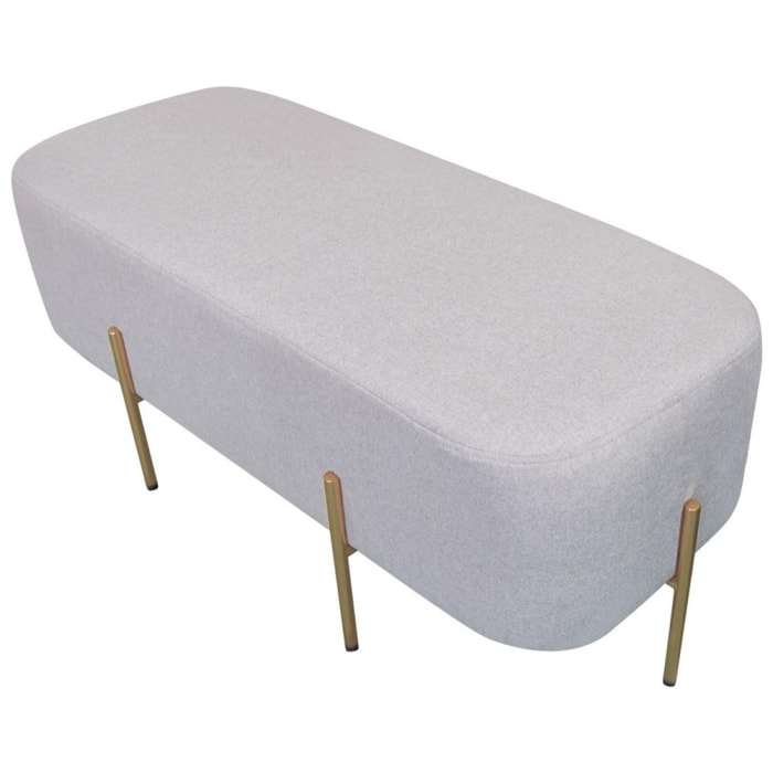 Pouf design rettangolare beige - Kate