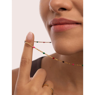 Collar Fine Enamel Miel Baño Oro