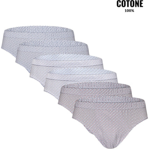 6 Slip Uomo Cotone Mercerizzato NOTTINGHAM, Art. SM665