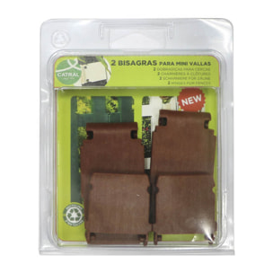 Pack 2 Bisagras Clickfence Marron