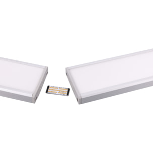 Forlight Sistema Lineal LED 600mm Aluminio Opal - Iluminación Eficiente y Moderna para el Hogar, Tecnología LED 4000K, Diseño Duradero en Aluminio y Policarbonato