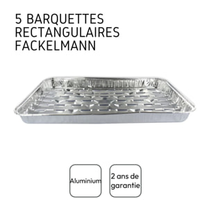 Lot de 20 barquettes en aluminium 34 x 23 cm Fackelmann