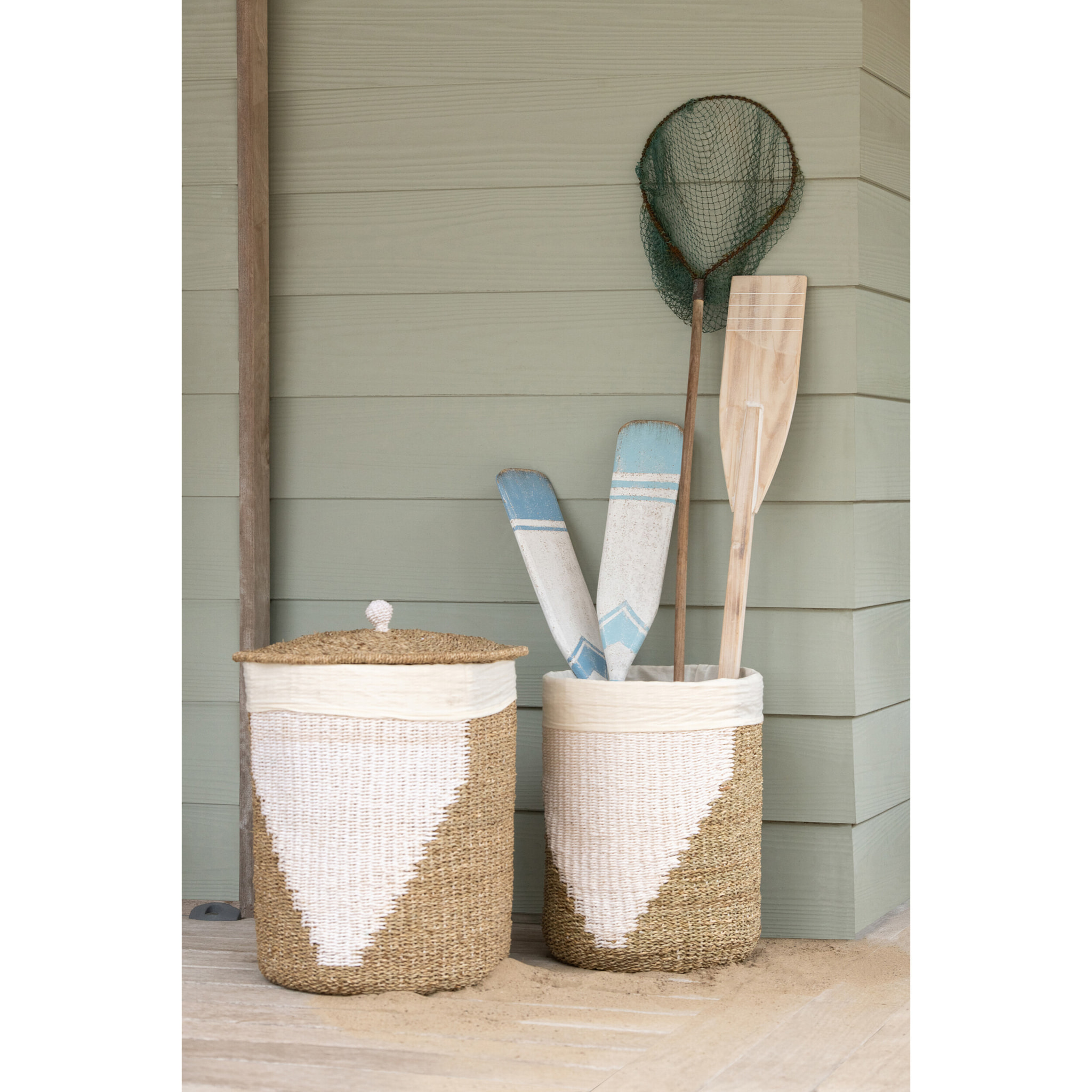 J-Line Pagaie décorative - corde/bois - naturel