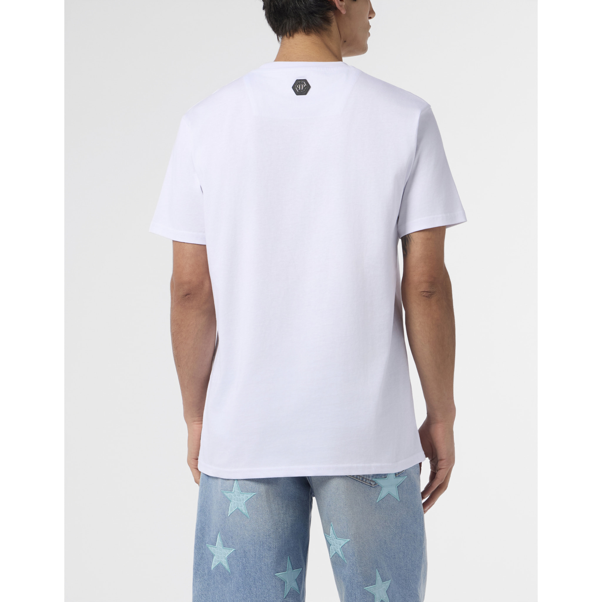 PHILIPP PLEIN Round Neck T-Shirt Logo Hexagon