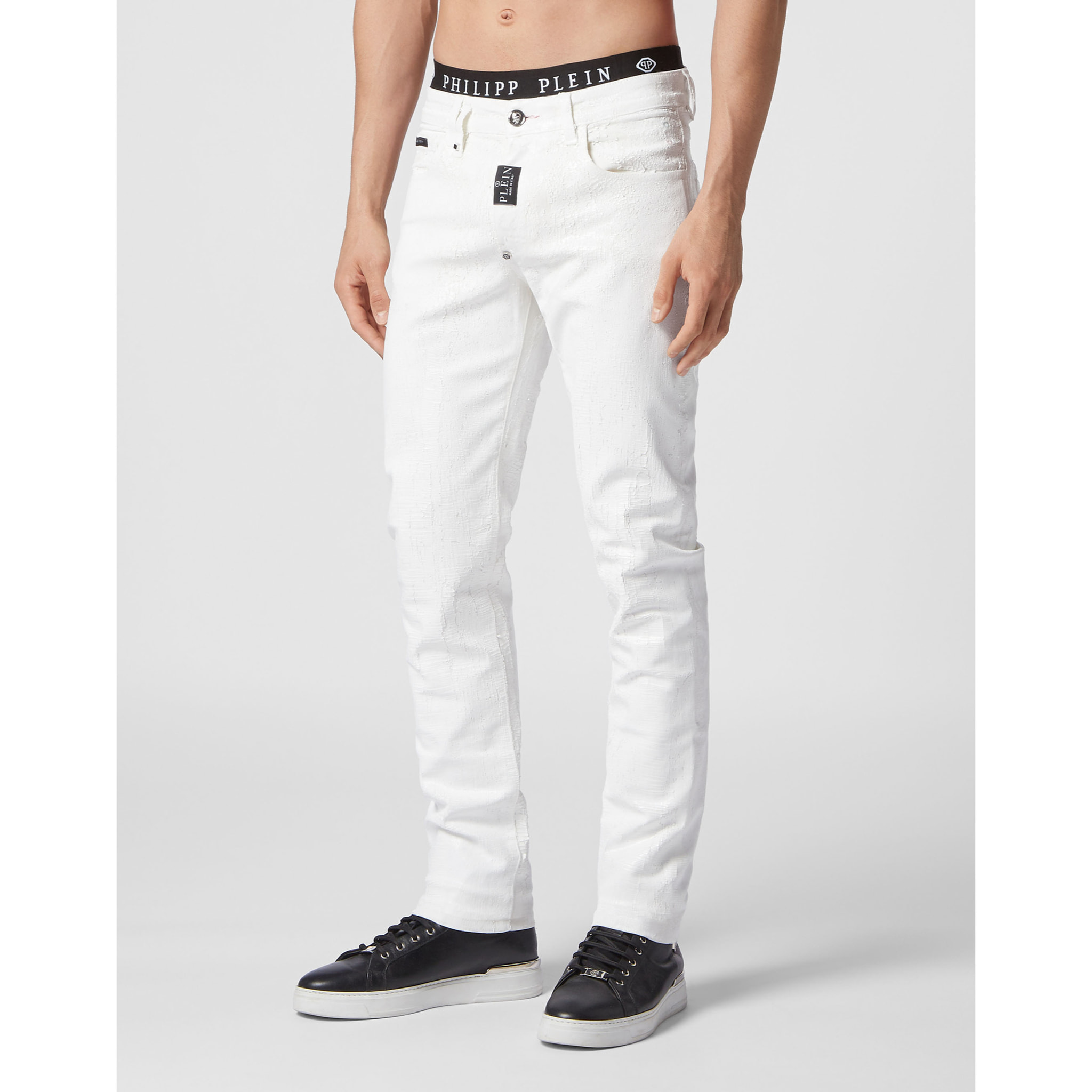 PHILIPP PLEIN Denim Trousers Super Straight Cut Fit