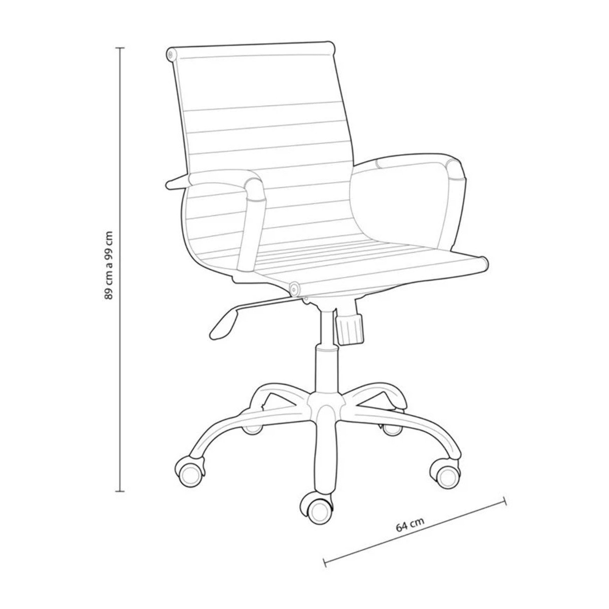 Silla de oficina Lucy Blanco