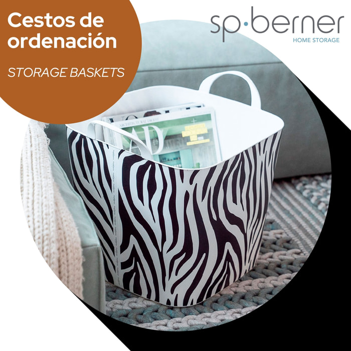 Cesto 25l diseño zebra