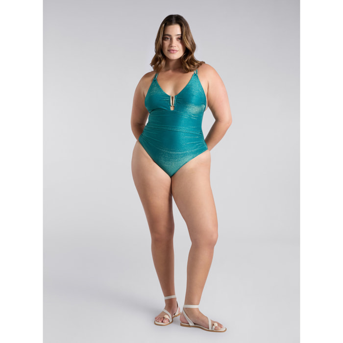 Fiorella Rubino - Bañador de una pieza con control de barriga - Verde