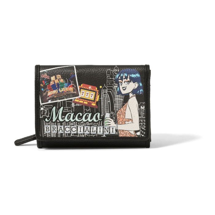 Portafoglio  da donna In Poliestere e Poliuretano Prodotto artigianale 11x8,5x4 cm