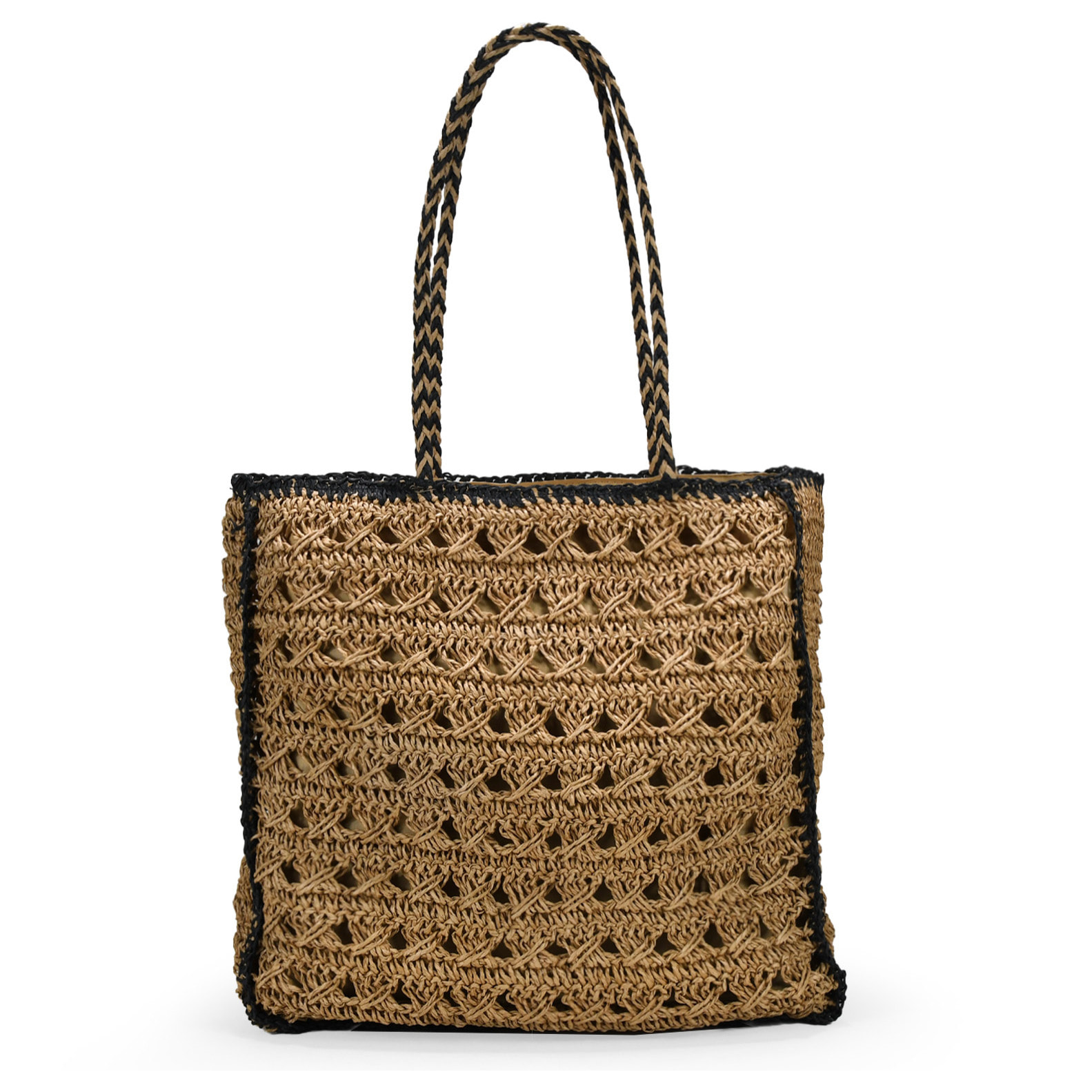 Bolso de hombro rafia trenzada