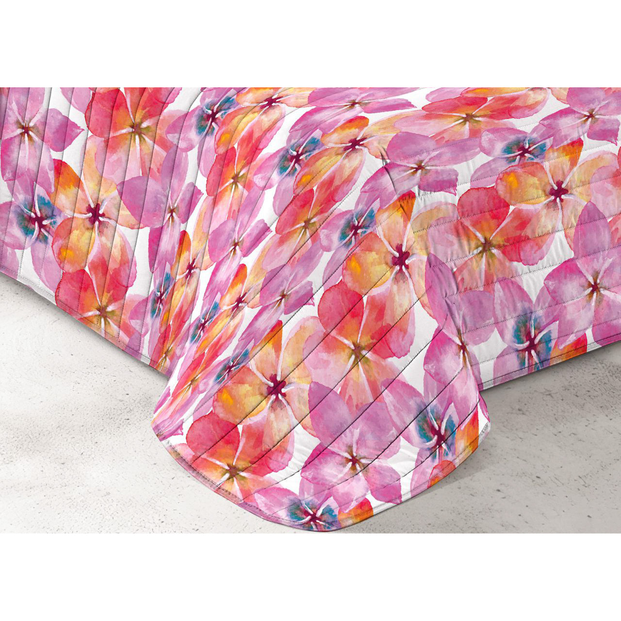 Quilt Trapuntino Piumino Estivo 100gr/mq Microfibra Disegno Flower Fucsia D18