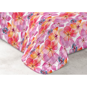 Quilt Trapuntino Piumino Estivo 100gr/mq Microfibra Disegno Flower Fucsia D18