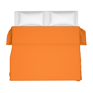 LENZUOLO SOPRA LETTO SINGOLO ARANCIO 100% COTONE