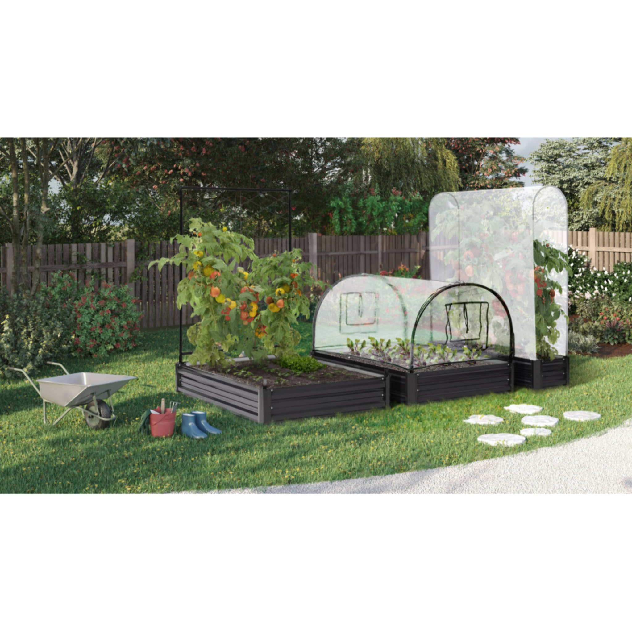 Carrés et serres de potager kit complet en métal