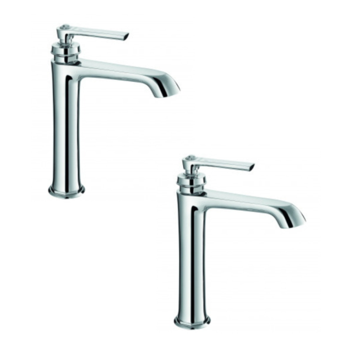 Lot de deux mitigeurs PAINI retro lavabo haut Lady's 180 Chromé