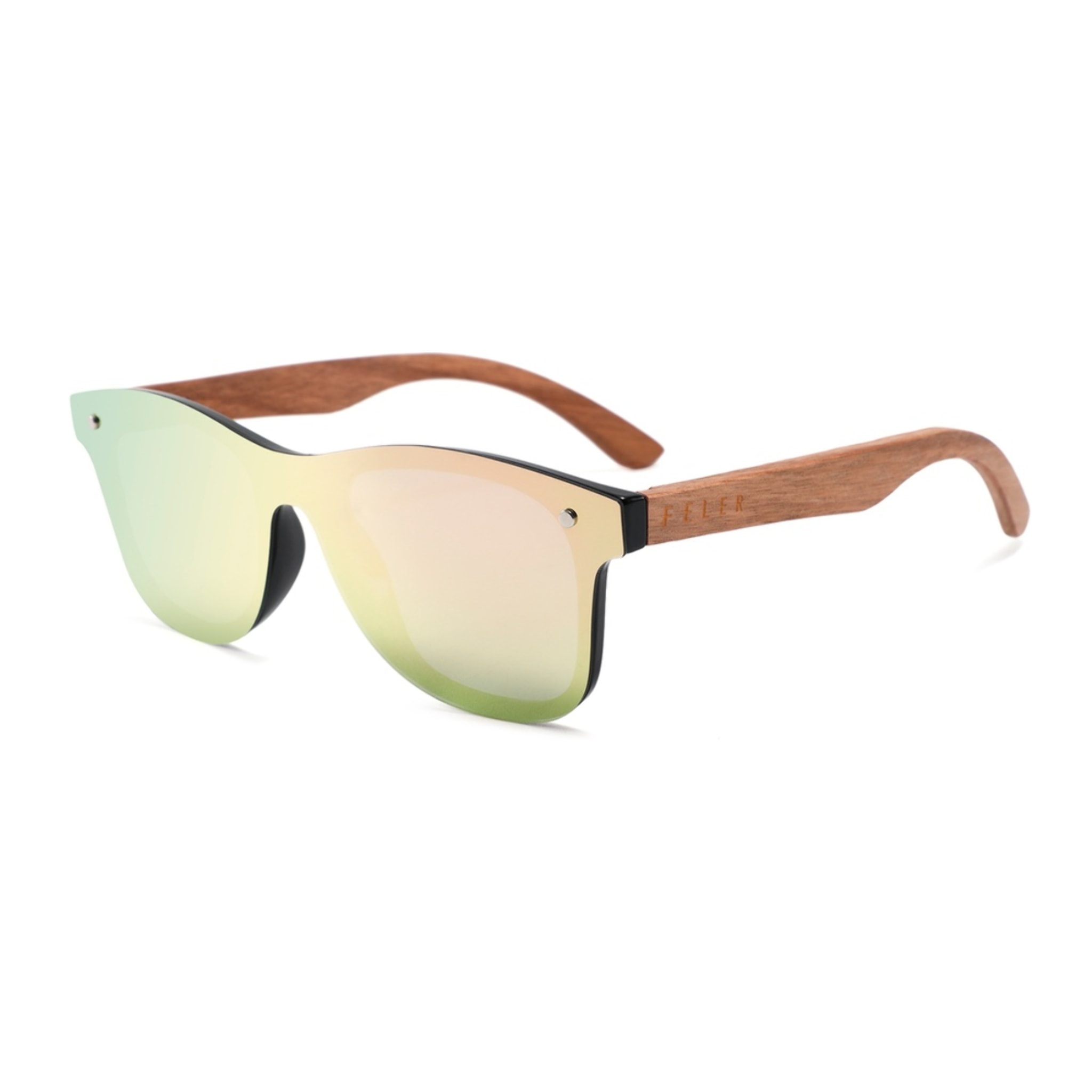 Gafas de Sol Feler 1504M-11 Polarizadas de Madera Unisex 55 mm