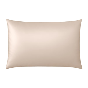 Taie d’oreiller en soie anti frisotti et anti-âge - Beige