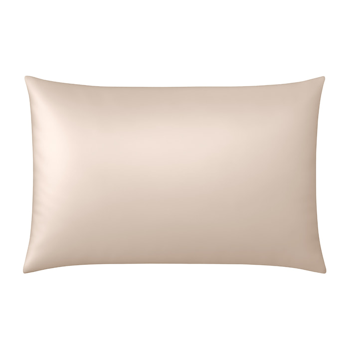 Taie d’oreiller en soie anti frisotti et anti-âge - Beige