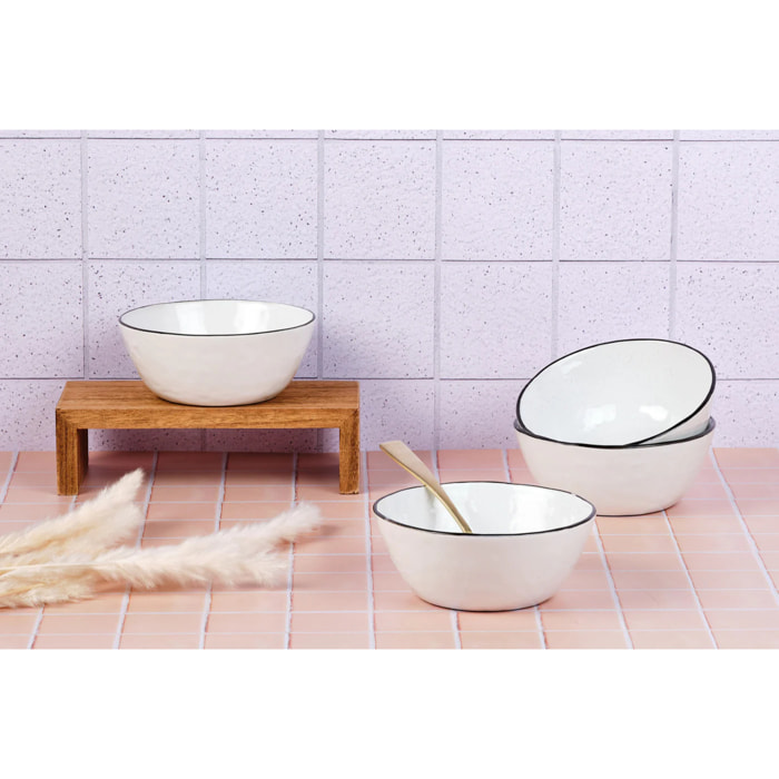 Bol PURE Ø16cm - 4 pièces - Blanc Neige