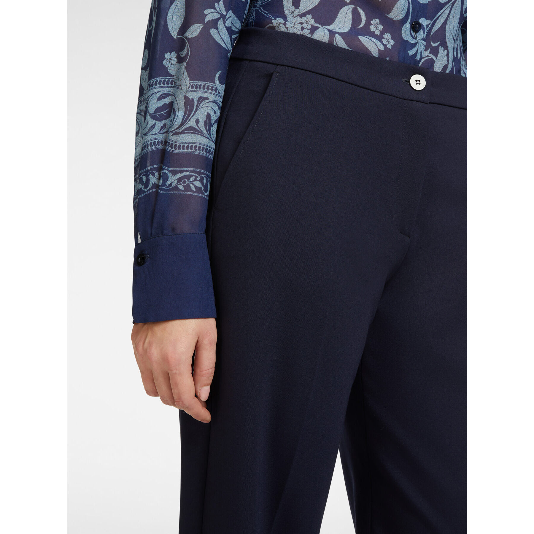 Elena Mirò - Pantalones masculinos de punto Milano - Azul