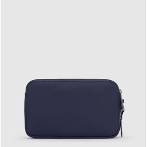 Piquadro Pochette a due scomparti in tessuto riciclato