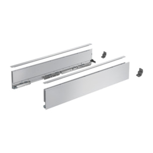 Profilé latéral de tiroir AvanTech YOU, H101mm x L350 mm, argent, gauche et droite - HETTICH - 9353337