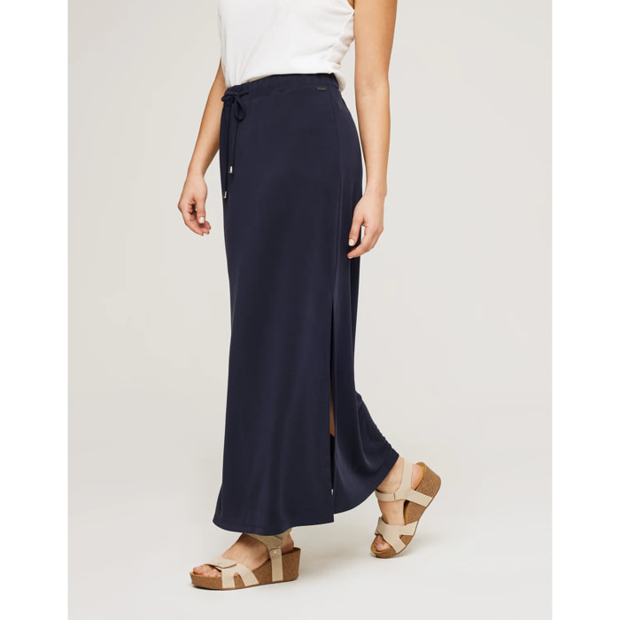 Falda Midi Azul Marino - Claudinasa